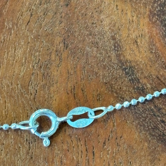 925 Sterling Silver Heart Pendant Necklace 18” Chain Vintage Rope Edge - Picture 7 of 8